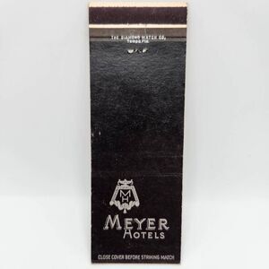 Vintage Matchbook Meyer Hotels Baltimore Roanoke Nashville Knoxville Raleigh Dur